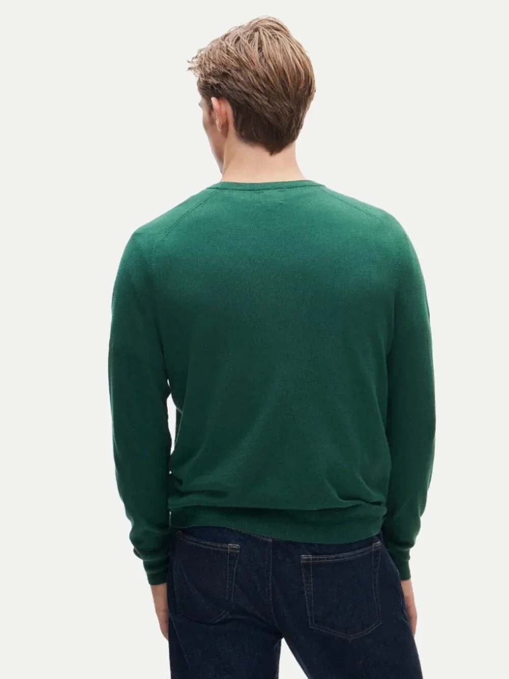 NWT J. Crew Pima Cotton Crewneck Sweater Serene Spruce Green Pullover Size L